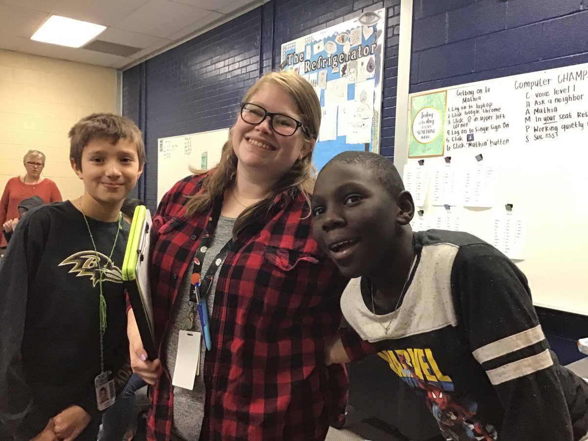 mathwithegley's tweet photo. "Letters in math problems?!?!" was the reaction I anticipated after today's lesson about variables, but these boys are all smiles! @HadleyUSD259 #WPSproud https://t.co/gRXYy5crOD