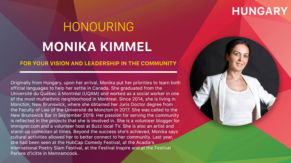 Congratulations to Monika Kimmel from Greater Moncton for being honored as inspiring immigrants in the Maritime!
#GreaterMonctonImmigration #WelcomingCommunities