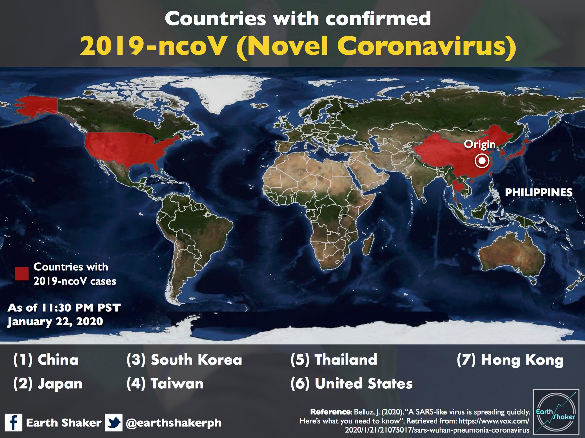 Earthshakerph Su Twitter Countries With Confirmed 2019 Ncov