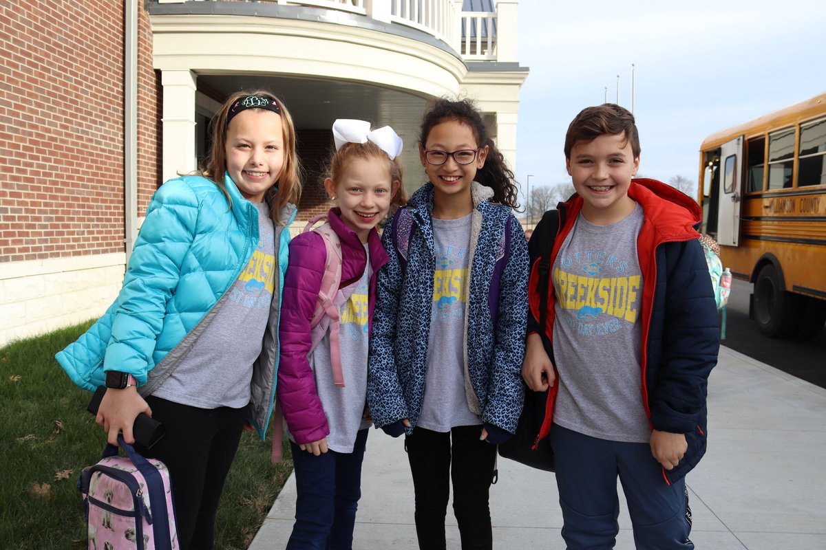 WCSedu's tweet photo. Students arrived at the new Creekside Elementary building excited and ready to learn this morning! Today was their first day in the new facility on Gosey Hill Road. https://t.co/Gvpvb6JNzU