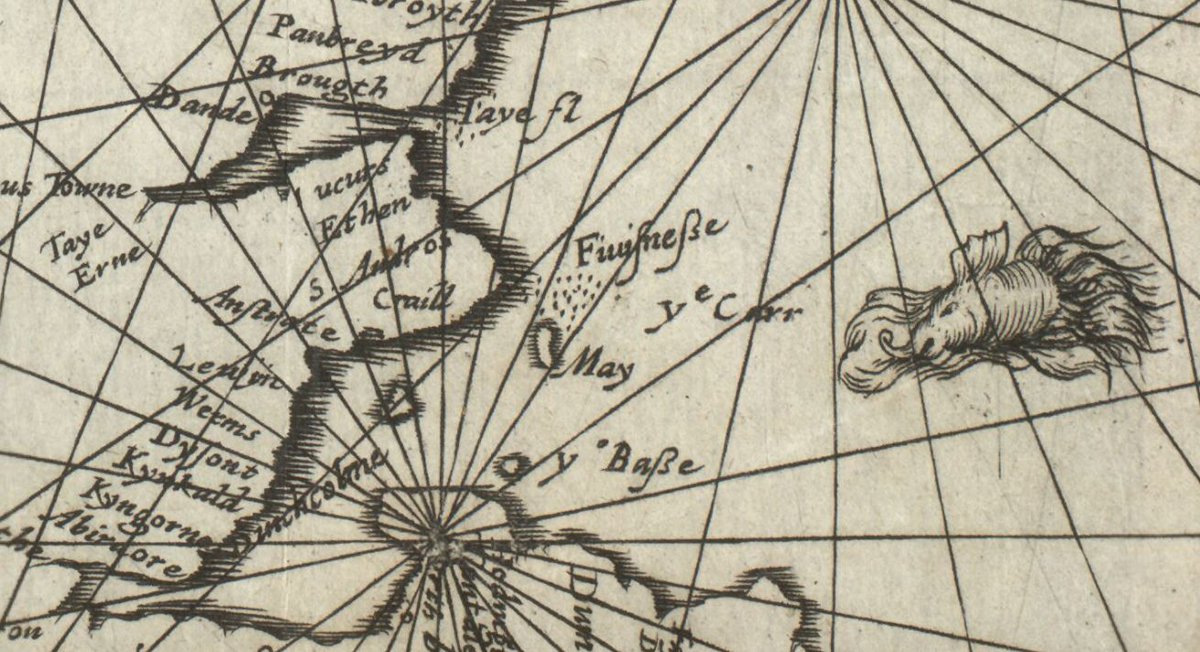 natlibscotmaps's tweet photo. @NatGalleriesSco Alexander Lindsay's rutter includes advice such as:
Iff ye pas by Fyvisnes tak head of one daunger called the Car whiche lyeth est northeest of the foreland, but hold the Stipill of karaill in sight and you sall avoid it.
#ChartoftheWeek #Fifeness https://t.co/d9KYfznDlv