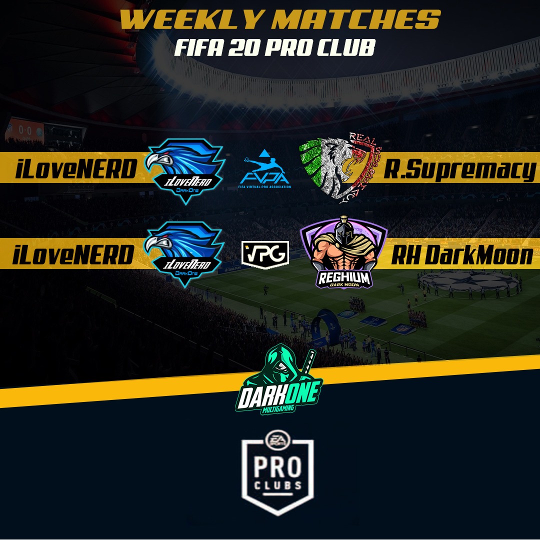 iLoveNERD2016's tweet photo. Ecco le partite di oggi:
Fvpa vs @real_supremacy
START : 22:10
Vpg vs @RHDarkMoon
START : 23:00
Ricordo che è possibile seguirci su YouTube al canale "iLoveNERD Proclub".
#ForzaNerd
#GoD1 https://t.co/pMnEFnc7el