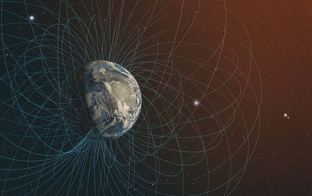 PNASNews's tweet photo. Prehistoric minerals suggest Earth’s strong magnetic field was in place 4 billion years ago, likely powered by an internal #geodynamo. In PNAS: https://t.co/l2fiz5CP7h https://t.co/ESSMpbnpwU