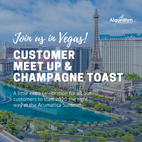 AlgorithmInc's tweet photo. Here's another reason for our customers to party in Las Vegas later this month! DM us so that we can count you in! We ❤️ our customers! #WhereIsAlgo #AcumaticaSummit2020 #WhatHappensInVegas https://t.co/XbwsCdjt3K