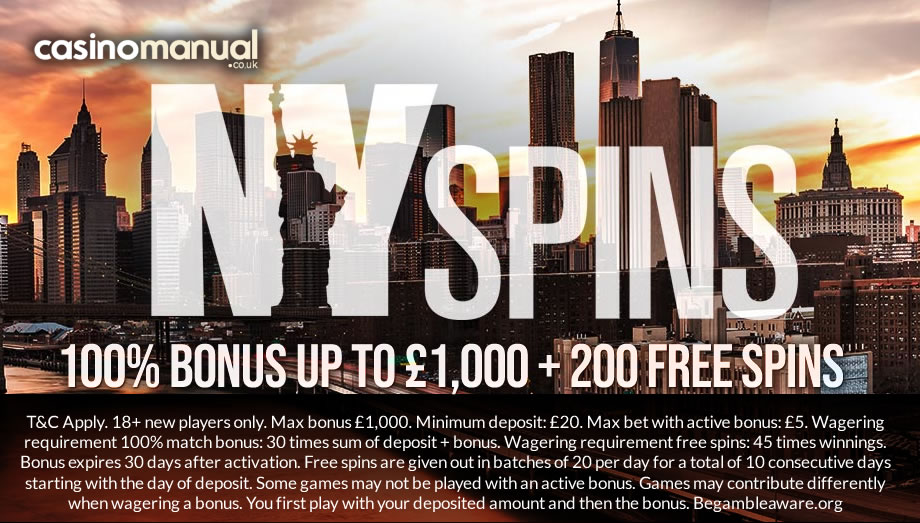 NY Spins Casino’s £1,000 Bonus + 200 Free Spins Welcome Offer ends Monday: casinomanual.co.uk/ny-spins-casin…