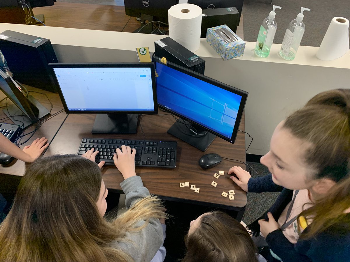 A kittle boggle fun in keyboarding. How many words can they make and type!!