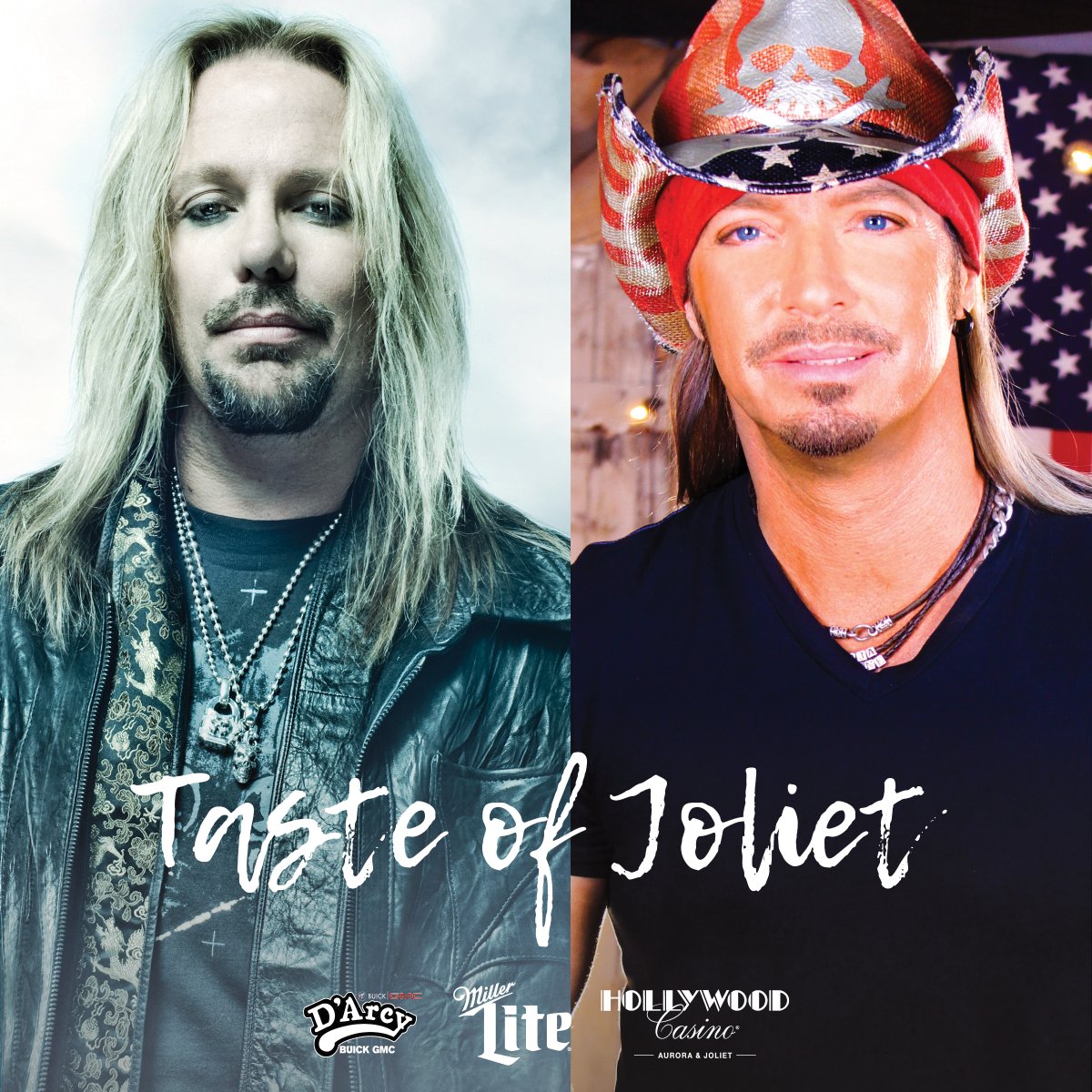 The Joliet Park District is excited to announce Vince Neil and Bret Michaels performing LIVE on Friday, June 26th at the 2020 Taste of Joliet! See both for only $15!! Get your tickets here: tasteofjoliet.com