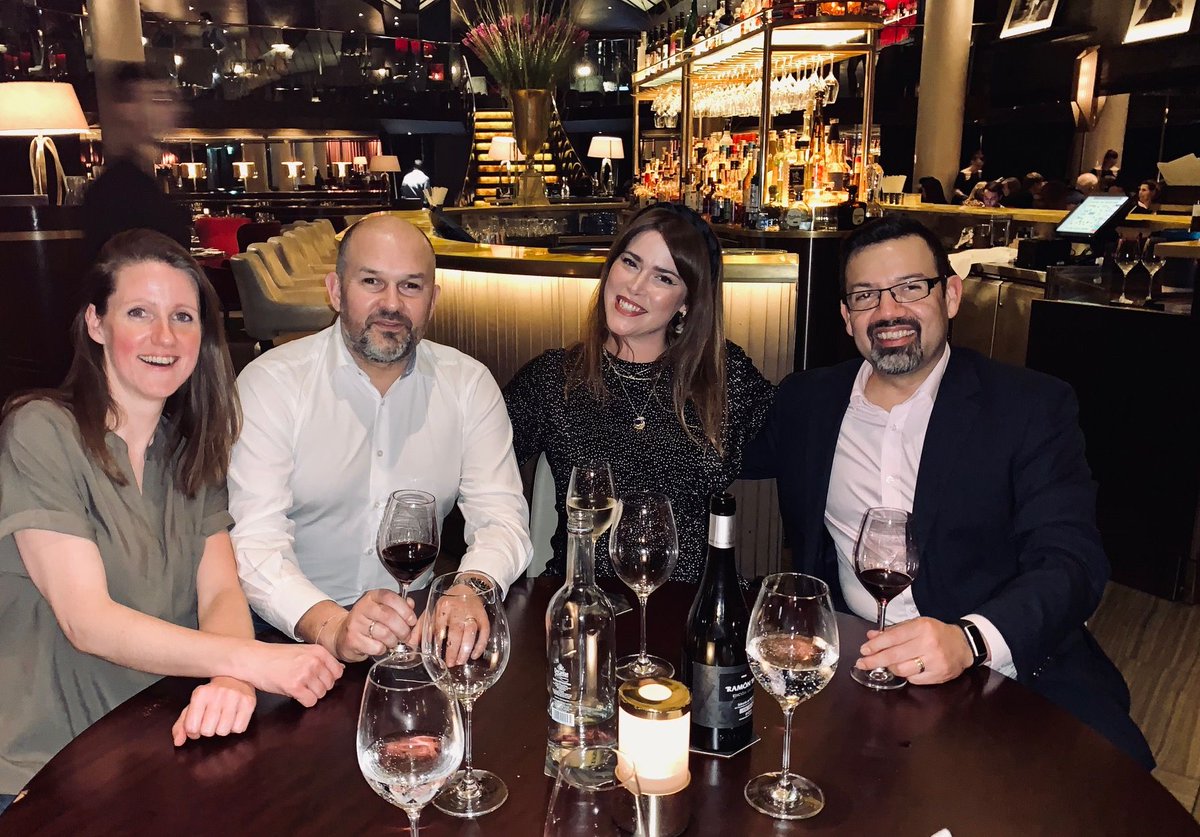 Number_Violet's tweet photo. Great night of laughter, great food and drinks had @quaglinos with some of the industry's finest @JoaquinAFlores @NataliaGray95 @GrahameCarter 🍷 🍹 #TheQuarterClub #Networking #London #Construction #CivilEngineering https://t.co/6TTcGbTiwX
