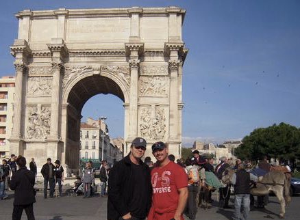 With Bret Hart at Porte d'Aix in Marseille, France in the middle of a farmers protest in 2008. .
#marseille #marseillefrance #southfrance #portedaix #france #francetravel #arch #french #travel #brethart #brethitmanhart #bretthehitmanhart #wwe #3ptravel #travelphotography