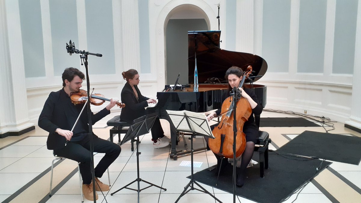 nearfm's tweet photo. We're up to episode 14 in our @TheHughLane series! That's 14 x 90 mins quality chamber music recorded at the #SundayatNoon series! On Tues Jan 28th we present The Opalio Trio: Aoife Burke (Cello), Eoin Ducrot (Violin) &amp; Chiara Opalio (Piano) playing #Haydn #Brahms &amp; @SolfaCarlile https://t.co/mSSgpjTUhM