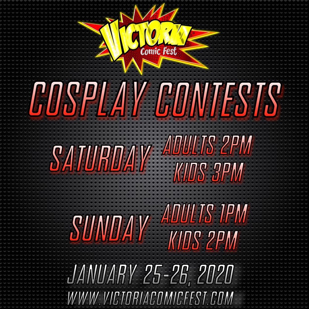 *** COSPLAY CONTESTS! ***

Are your cosplay costumes ready?! 
Who's planning to compete in the Cosplay Contests this year?!

Don't forget to get your presale passes!
purchase.growtix.com/e/Victoria_Com…