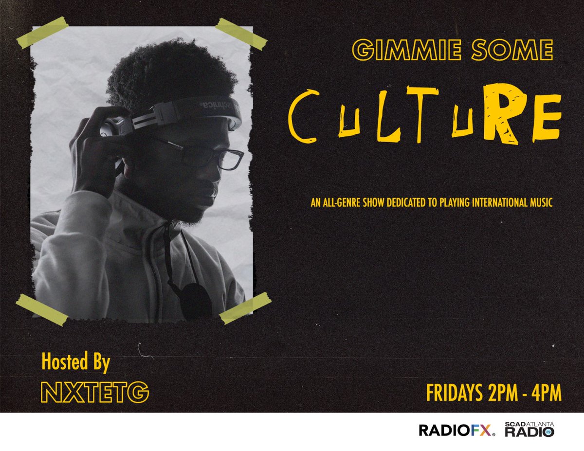SCADatlRADIO's tweet photo. Playing live today on Scad Atlanta Radio is Gimme Some Culture at 12pm, focusing on international music; and The Devil's Challenge at 10pm, focusing on heavy metal! Both shows are available to listen to at https://t.co/9A6I67VyTt and on @theRadioFX https://t.co/4hdeKoT2gu