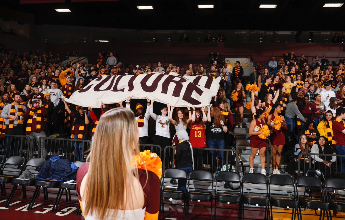 #Loyola students! You've been our 6⃣th man 🗣️all season and we need you again tonight for our game against Indiana State at 7 pm @GentileArena! Hope to 👀and 👂you there! YOU MAKE A DIFFERENCE! #OnwardLU <a href="/ThePackLUC/">The Pack</a> <a href="/LoyolaBoW/">LUC Band of Wolves</a> <a href="/LoyolaDT/">Loyola Dance Team</a> <a href="/LUC_Cheer/">Loyola Cheer Team</a> <a href="/LUCResLife/">LUC Residence Life</a>