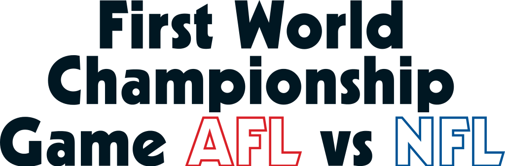 Super Bowl I wasn't actually named that until after the fact. This logo, for example, reads "First World Championship Game AFL vs NFL."