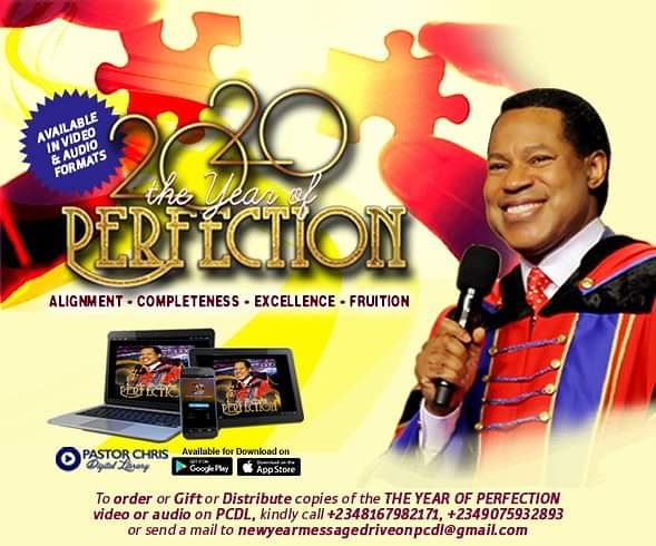 The Year of Perfection (Video) now available for download. Visit our resource page on our website, click on link pastorchrisonline.org/featureddvd.php