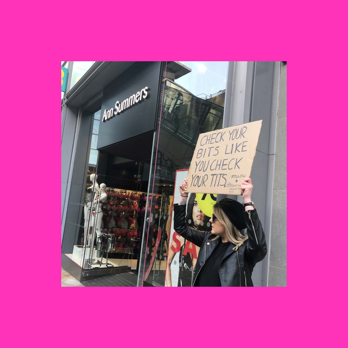 Dontbeataround1's tweet photo. Hey @lucymitv how's this for some news. We're taking to the streets of Manchester this #CervicalCancerPreventionWeek to tackle fanny fears around the smear test.

https://t.co/Q04oGp2kj4

#share #dontbeataroundthebush #manchester https://t.co/Gf5gbJwVoF