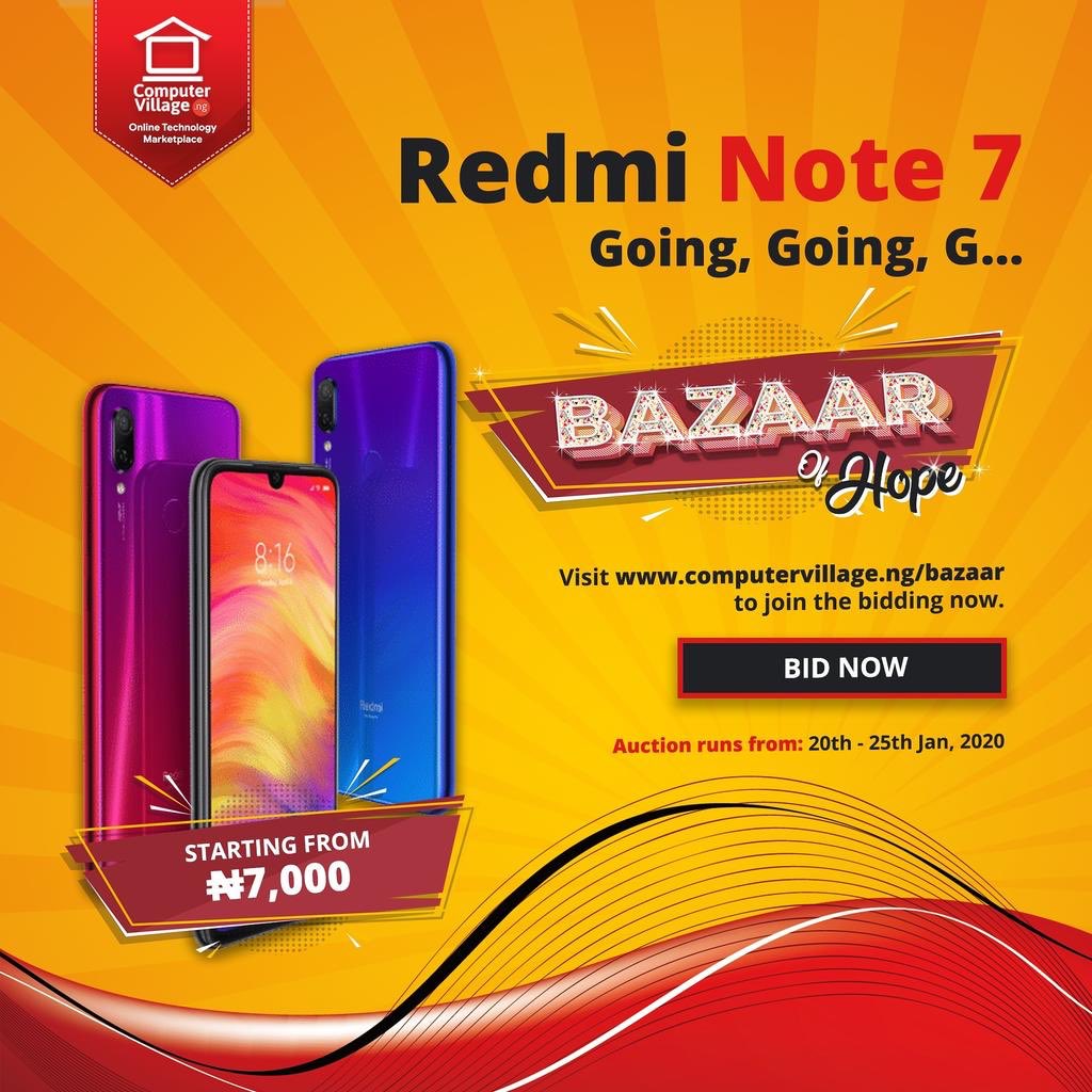AdeSmoothtalker's tweet photo. A lot of people are bidding for the Redmi Note 7 at the #ComputerVillageBazaar
Bidding starts from as low as 7k!
Get on the bidding train and you might get to own the phone for life!
Want another brand apart from this one? Be sure to find them on https://t.co/uyFL5QMfBE
๐ ๐ https://t.co/mFtt0nyFHk