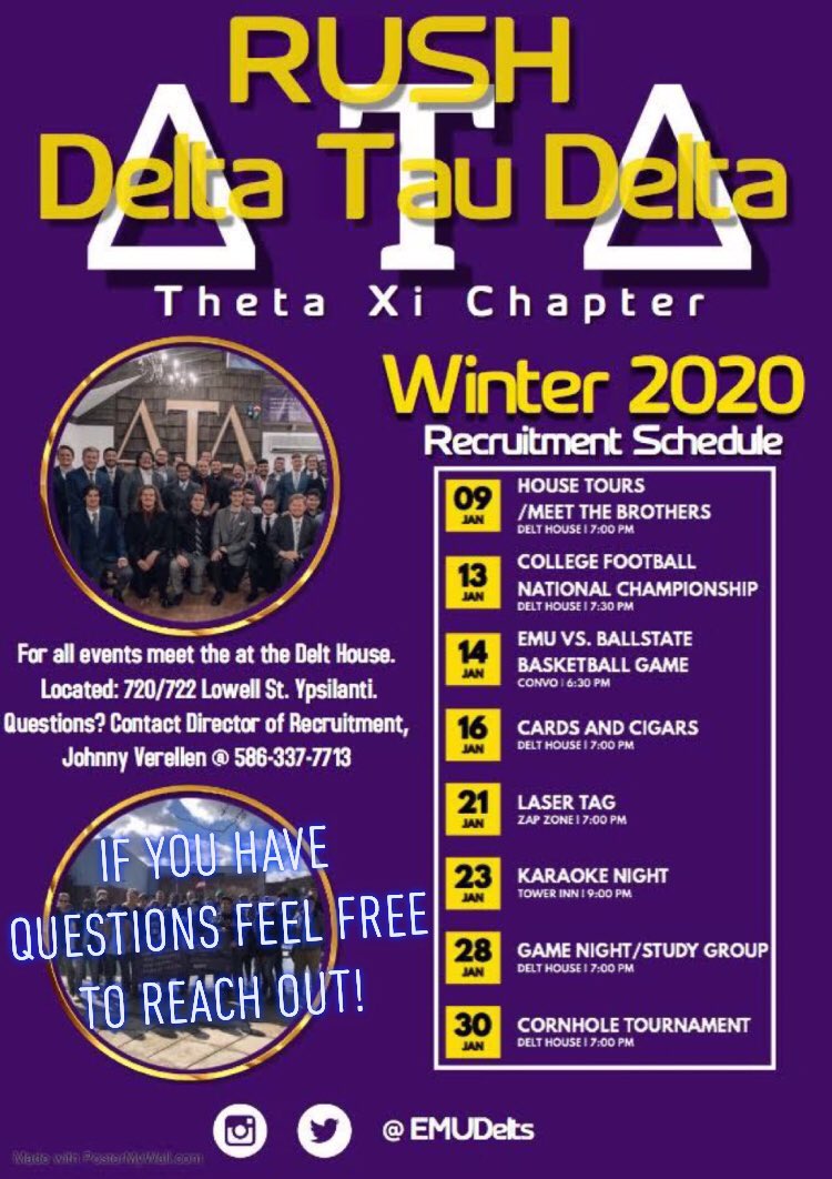 Delta Tau Delta | EMU tweet media