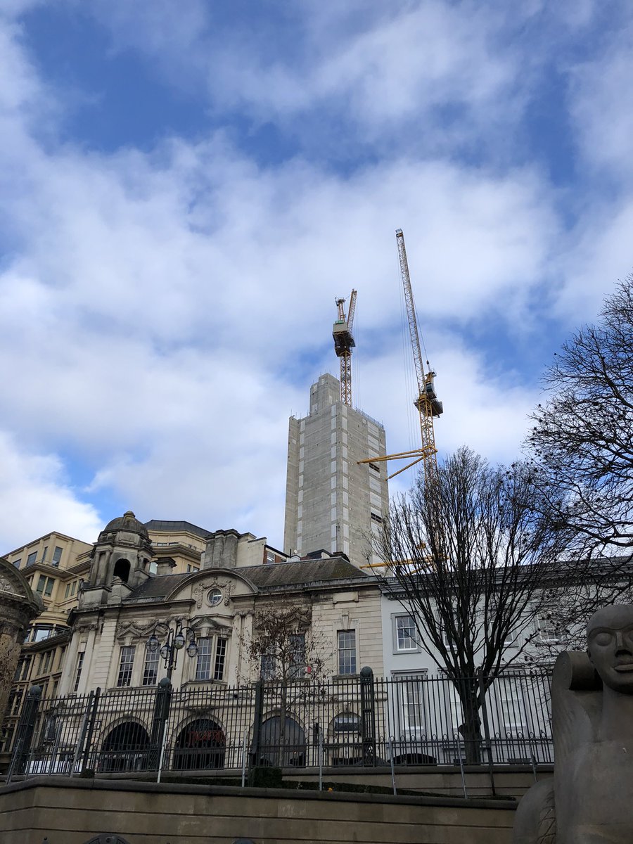 103 Colmore Row coming on leaps and bounds, winter garden foundations in. We designed some really eye catching hoarding for the site, which will be the tallest building under construction outside of London. #design #marketing #hoarding #birmingham #colmorerow #signage #realestate