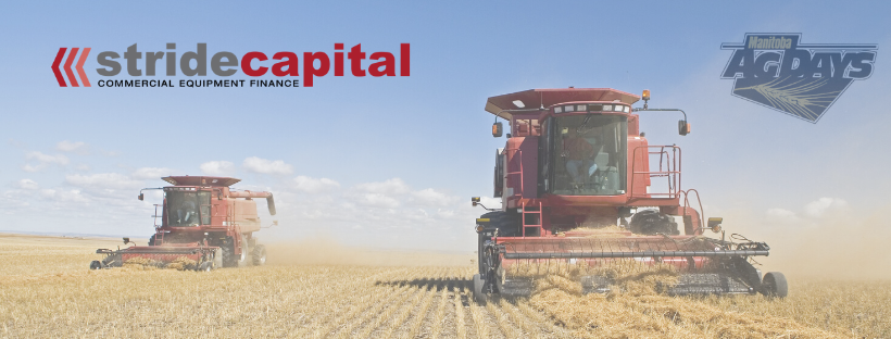 Stride Capital will be at the Ag Days event in Brandon, MB today from 9am-5pm!
Contact info for Gordon Wood and Brett Thiessen can be found at 
stridecap.com/team/

#equipmentfinancing #leasing #smallbusiness #agricultureandfarming #agriculturalequipment #financesolutions