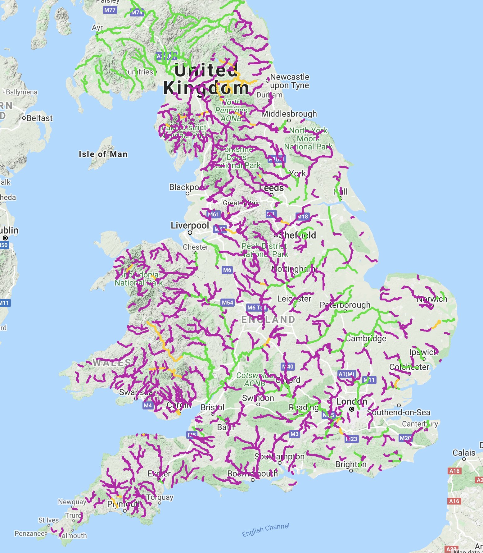 Map Of Englands Rivers Guy Shrubsole On Twitter: "@Ramblersgb @Benedictsouthwo @Georgemonbiot  @Campaignerkate @Robgmacfarlane @Trespass @Tompion @Chrisgpackham  @Shared_Assets It Gets Worse. Incredibly, The Public Has A Right Of  Navigation On Less Than 4% Of Rivers In England