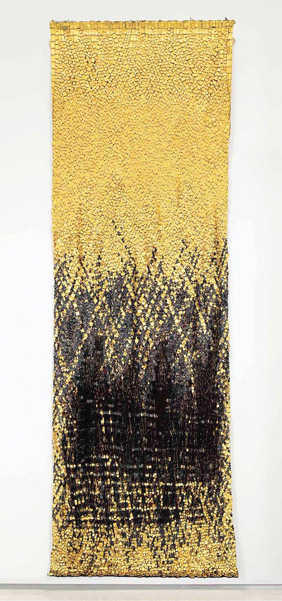 Textile sculpture by Colombian artist Olga de Amaral, 1990s-2010s