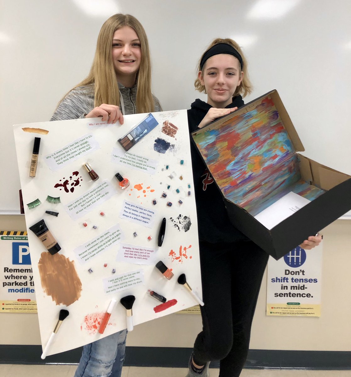 cpilcherMMS's tweet photo. The 8th graders wrote some amazing poems blending theme, poetic devices, and artwork.   For a group that told me they hated poetry, they truly embraced this project and created profound poetry.  😊 #mms118life https://t.co/K2eH2Iu7VT