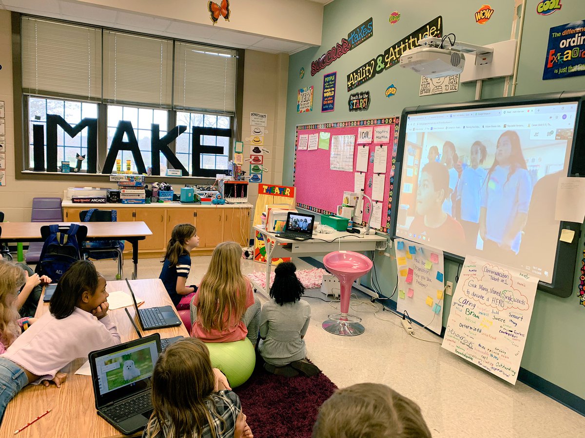Our <a href="/FarleyHSV/">Farley Elementary</a> 3rd grade #gatehsv students enjoyed doing a #googlehangout with <a href="/beetheridge/">Brittney Etheridge</a>’s 4th grade students! Thank you for sharing! <a href="/HSVk12/">Huntsville City Schools</a> <a href="/DawsonLions1/">Dawson Lions</a> <a href="/aka88principal/">Dawn Ashley</a>