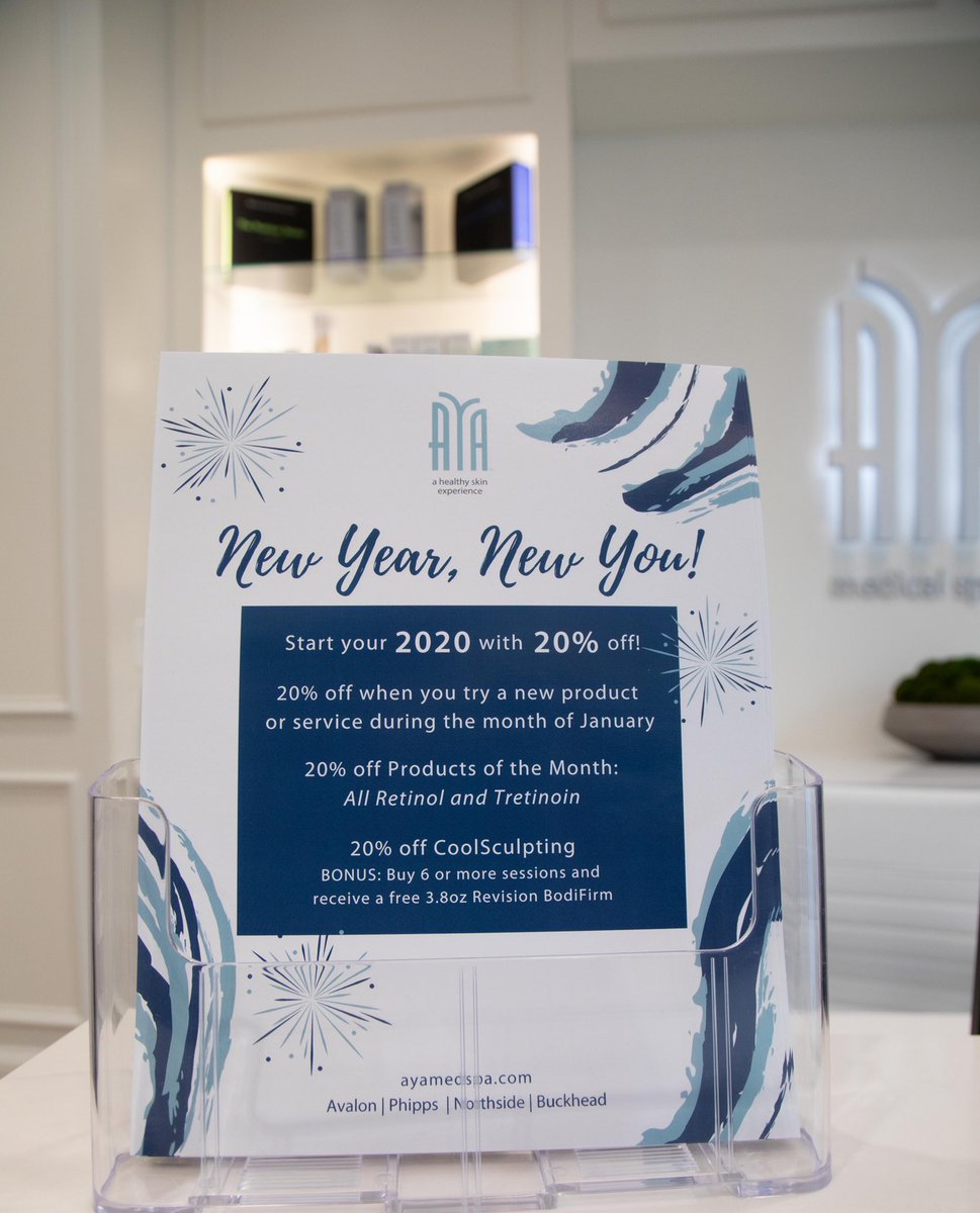 AYAMedicalSpa's tweet photo. Only a few more days to take advantage of our January specials! 🙌🏽 #AYAMedicalSpa https://t.co/gTY1CUYnEl