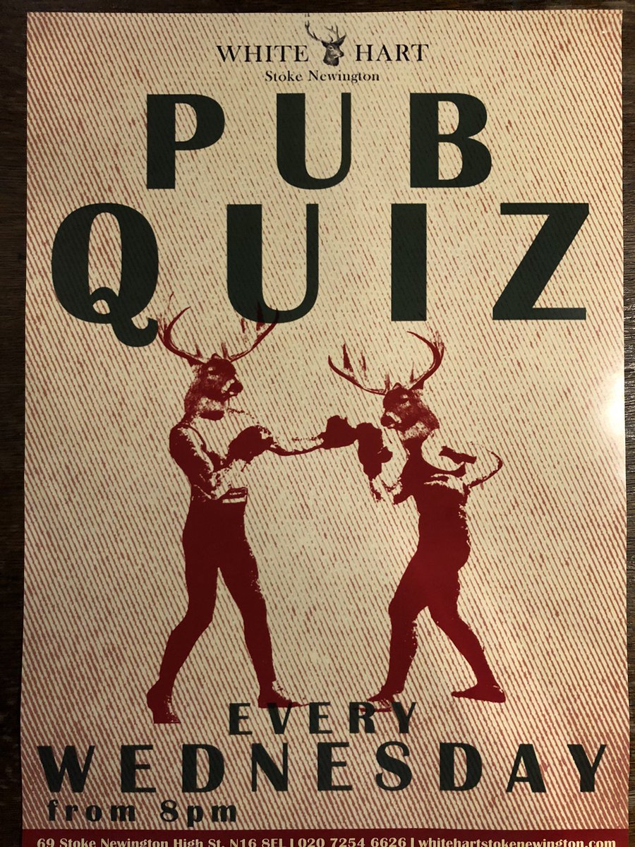 Pub quiz tonight at 8pm. £50 bar tab up for grabs !!!!!