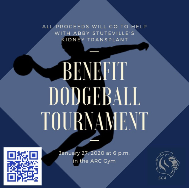 JohnsonUniv's tweet photo. Monday, Jan. 27, SGA is hosting a Benefit Dodgeball Tournament to support fellow student Abby Stuteville as she prepares for a kidney transplant. There will be a bake sale in place of concessions and a $2 admission fee for all spectators. #Go2JU #uncommoncommunity https://t.co/MLGecpzoD2
