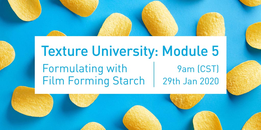 tateandlyleplc's tweet image. Calling #foodscientists! You have one week to register for module five of our #TextureUniversity webinar series! Brush up on Formulating with Film Forming Starch, presented by our own texture scientists! Register here: event.on24.com/wcc/r/2090269/…