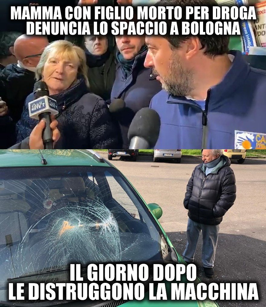 matteosalvinimi's tweet photo. Questa è la dura verità.
Il mio abbraccio alla signora, onore al suo coraggio.
Chi vota Lega domenica in Emilia-Romagna sa che da parte nostra ci sarà lotta dura e senza quartiere agli spacciatori di morte. https://t.co/mj1y3MPOEZ