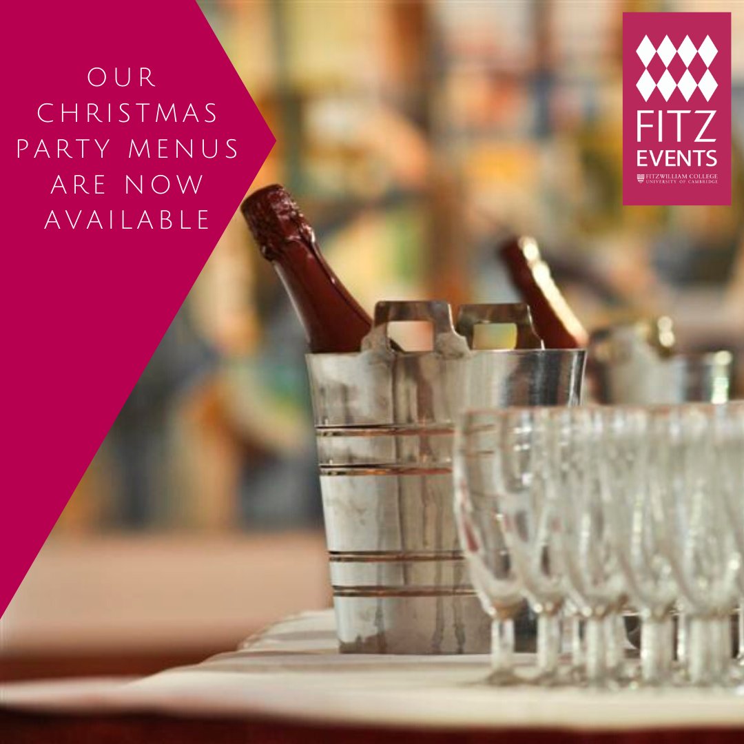 Planning a party? Or better yet a Christmas party? Our Christmas menus are now available and this year include Champagne and Canapés reception! Don't hesitate to call #fitzeventsteam 01223 332040 to reserve a date in December fitz-events.com/christmas #fitzmas2020