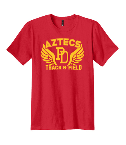 pdhstf's tweet photo. Only 2 days left to nag one of these limited edition track and field shirts! Claim yours at https://t.co/h6NkKUu2pn. Every tee purchase helps the team! @B_Btr_2day_wMrK @PDAztec_Zink @pdaztecinfo @PDAztecArmy @PDAztecsports #PDAllin #WeRunPD #RunAztecsRun https://t.co/g1pHRgLCml