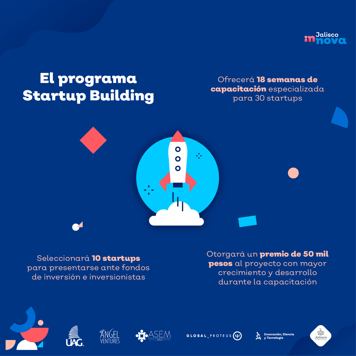 brainhubmx's tweet photo. RT InnovaJal: ¿Ya conoces los beneficios que ofrece el programa Startup Building para los emprendedores e inventores de #Jalisco? Conoce los detalles y los requisitos para participar ingresando a: https://t.co/Me5qgRVVz5 https://t.co/lgCT9O92ub