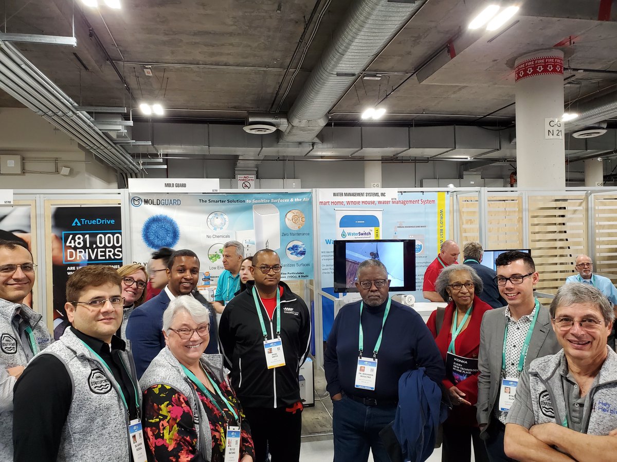 HerbieCommunity's tweet photo. Connecting at #CES2020 with Nigel Smith of @AARPiLabs/AARP Innovation Labs and Michael Crawford of @HowardU for a demonstration of #HeyHerbie.  One of their inspiring missions is achieve the day when where you live doesn't define how long you live. #aging #fightingsocialisolation https://t.co/iuDd8BGNRb
