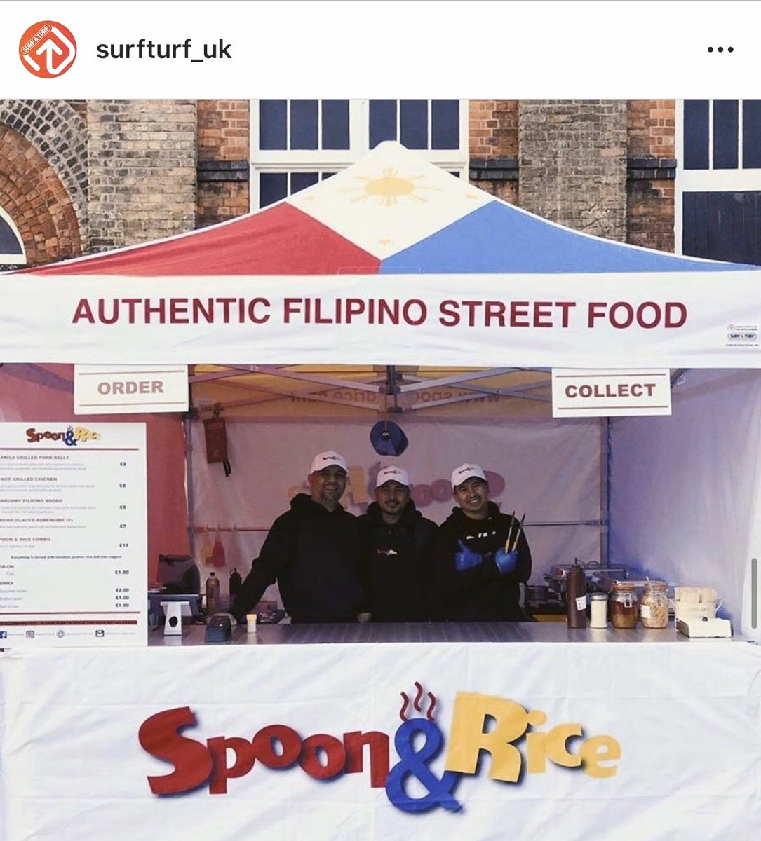 We loved creating this bespoke shelter for @spoonandrice ! Follow us on Instagram to see more of our work! #streetfood #gazebo #shelter #marquee #instantshelter #branding #printing