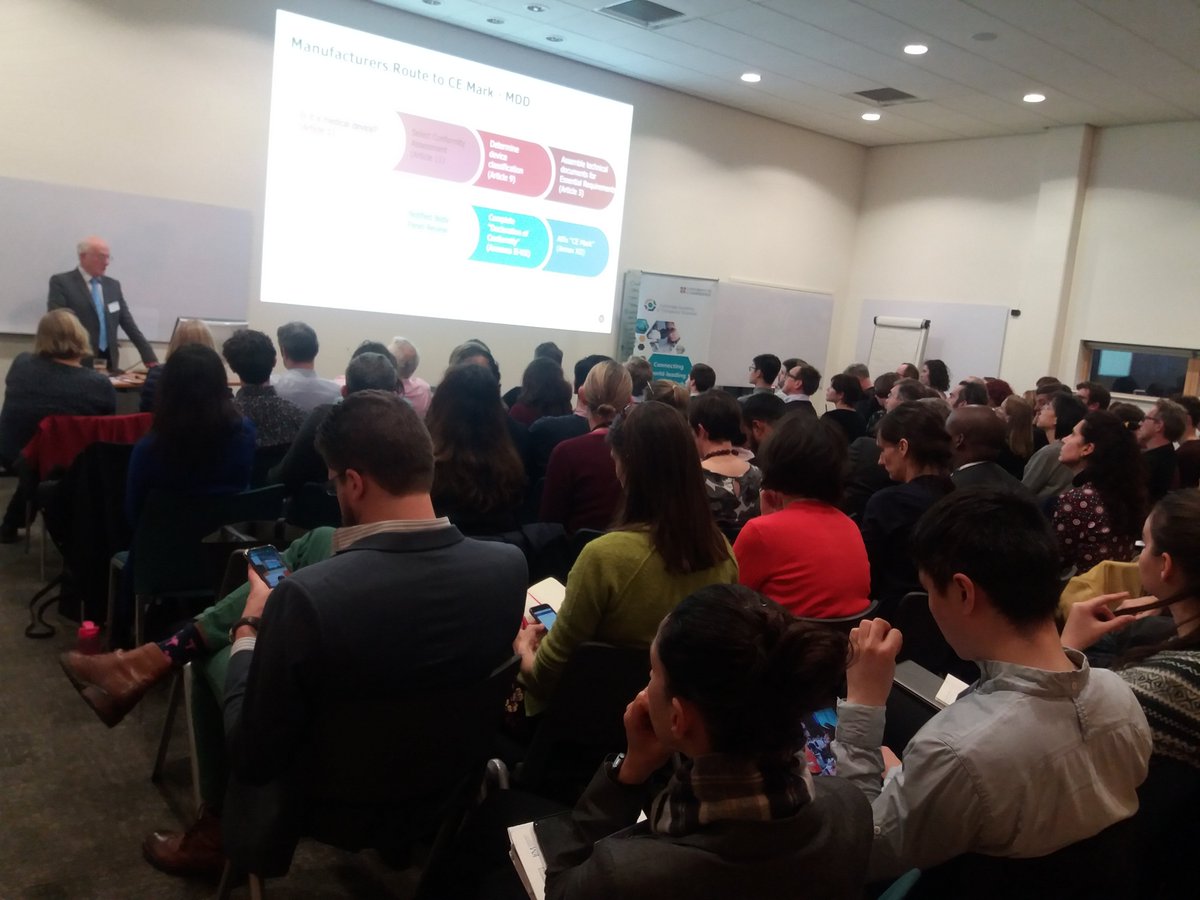 Ben Jacoby (Device Regulations Consultant) now outlining the global medical devices industry and how EU regulations have changed over time to accommodate new #tech #development <a href="/IfMCambridge/">Institute for Manufacturing (IfM)</a>