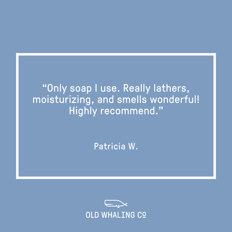 OldWhalingCo's tweet photo. Wash, rinse, repeat 🧼Thank you for your kind words, Patricia! Shop all bar soaps: https://t.co/ULBj9ZIkmP https://t.co/wIvZIRerNr