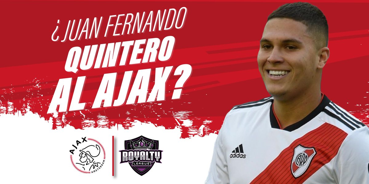 Interés desde Holanda.

El Ajax estaría dispuesto a pagar 15 millones de euros por Juan Fernando Quintero. Según medios argentinos el equipo holandés presentaría una oferta formal por el colombiano en los próximos días.