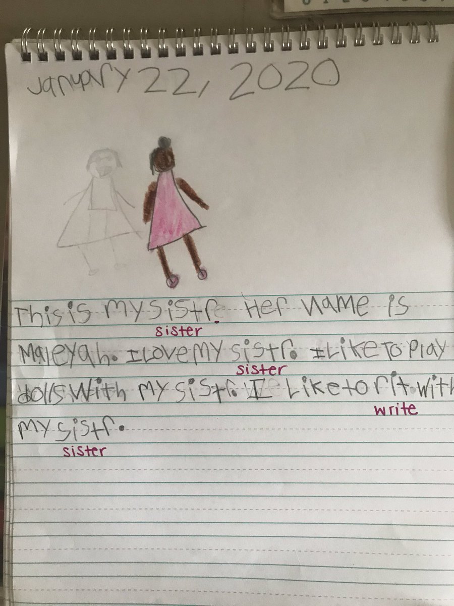 Today’s writing prompt: pick one person in your family and write about what you love most about them. Of course these two chose to write about one another 👭#twintelepathy #arccore #dukepride