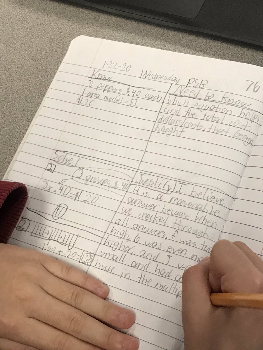 3rdWaters's tweet photo. Focusing on reasonableness with our justifications in math. #fifthies #mathisfun #justifications #reasonableness @jlucero143 @NorthwestMATH https://t.co/wIEM6uIuQD
