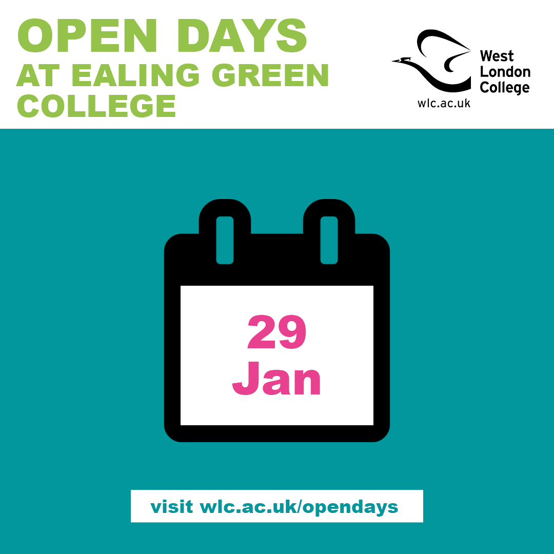 westlondoncol's tweet photo. We'd love to see you at the next Ealing Green Open Day #AppliedScience #ArtandDesign #ComputingandICT #CreativeMedia #English #ProfessionalCourses #CIPD #HR #Accountancy #ManagementandLeadership Book at: https://t.co/QumLZzpEXd https://t.co/RzL0TmVgPq