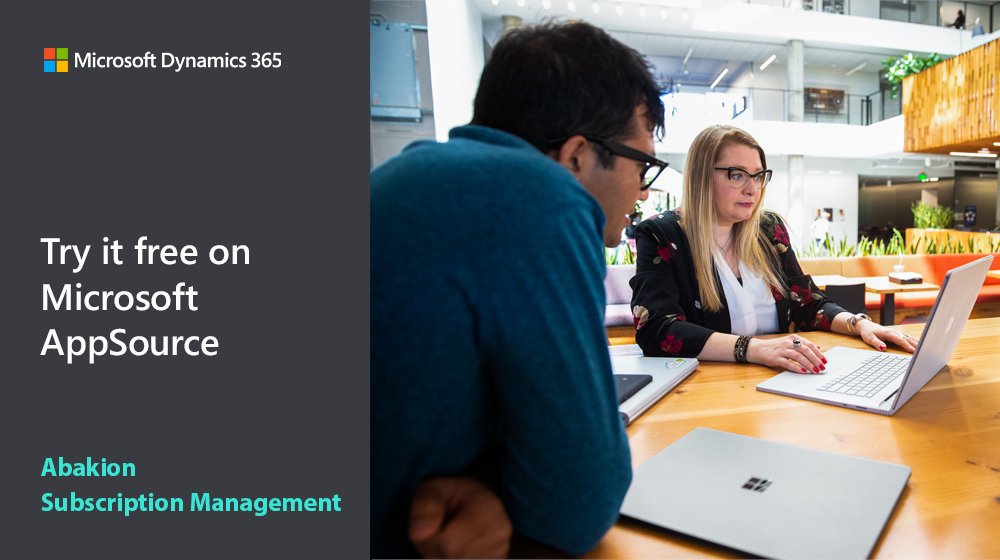MSFTDynamics365's tweet photo. Easily manage subscription-based customer invoices in #MSDyn365 Business Central with @Abakioncph Subscription Management. Learn more: https://t.co/qUHAuE07qb #MSFTAppSource https://t.co/FmpGiladh0