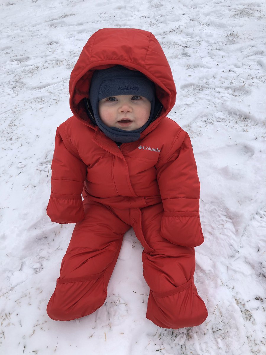 MsDarcyFarrow's tweet image. Feeds are grim so here’s der nephew channeling his inner Randy from A Christmas Story 😩❤️❄️ 

#9mos #Atticus
