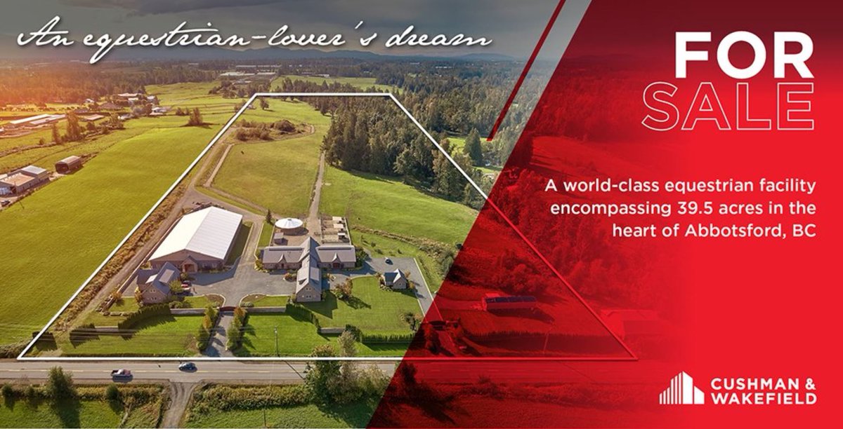 CushWakeVan's tweet photo. An equestrian-lover's dream - Presenting 23960 Townshipline Road, a 39.5 acre world-class equestrian facility #ForSale in the heart of #Abbotsford, BC with panoramic mountain #views. Tour the property here >>> https://t.co/dq2scsA6TU https://t.co/17R9ypQ8hi