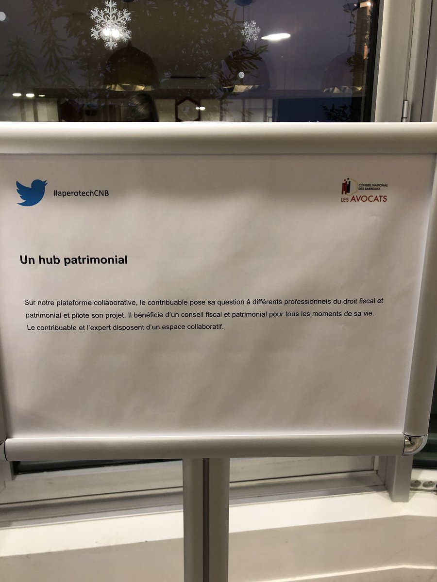 MaFiscalite's tweet photo. Aujourd’hui @MaFiscalite expose et présente sa #legaltech à #AperotechCNB au @CNBarreaux : une plateforme collaborative pour les professionnels du patrimoine. Merci aussi à @bymaddyness pour nous avoir cité dans son baromètre des legaltech #accesaudroit https://t.co/nBQNGxlRY9