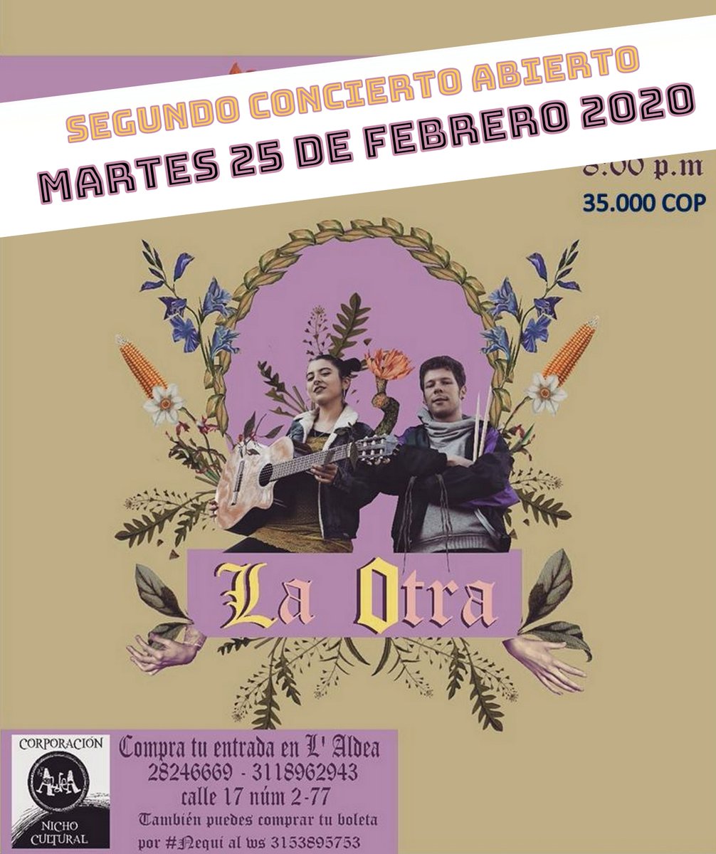 Abrimos boletería para el segundo concierto de @LaOtraQueLucha que será el 25 de febrero.