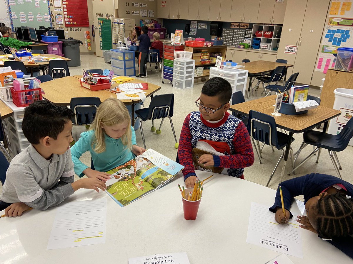 MrsVollrathCCPS's tweet photo. We chose our favorite SSYRA Jr. book to create our 2020 Literacy Week Reading Fair projects! We started identifying and describing the story elements of our books today. @PoincianaCCPS @collierschools @CrazyBookLadies @FloridaLiteracy #FLCelebratesLiteracy #ssyrajr https://t.co/NDwpBwAhnw